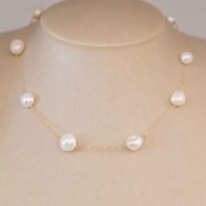 Collar De Oro Con Perlas Barroco
